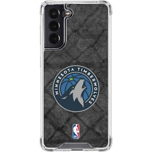 NBA Minnesota Timberwolves Dark Rust Galaxy S22 Clear Case