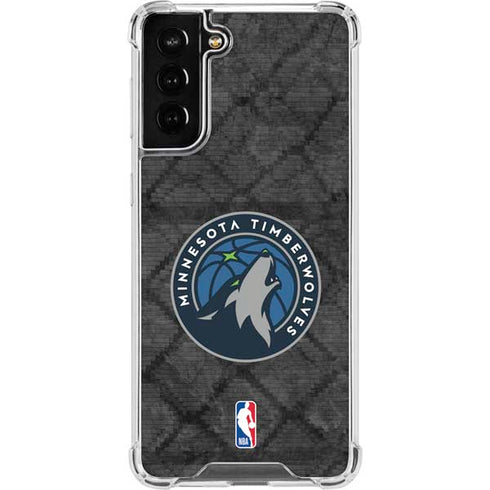 NBA Minnesota Timberwolves Dark Rust Galaxy S22 Plus Clear Case