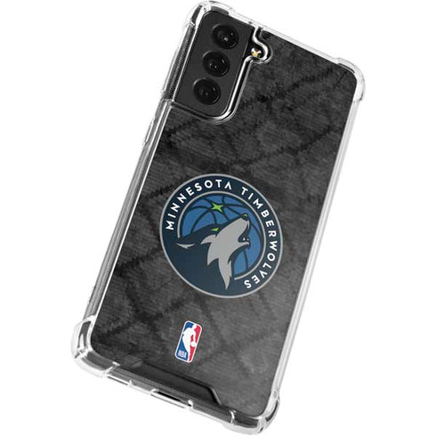 NBA Minnesota Timberwolves Dark Rust Galaxy S22 Plus Clear Case