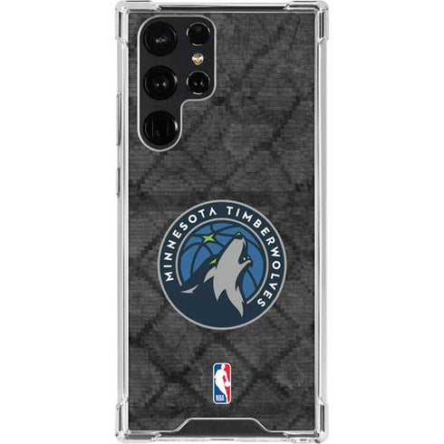 NBA Minnesota Timberwolves Dark Rust Galaxy S22 Ultra Clear Case