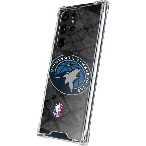 NBA Minnesota Timberwolves Dark Rust Galaxy S22 Ultra Clear Case