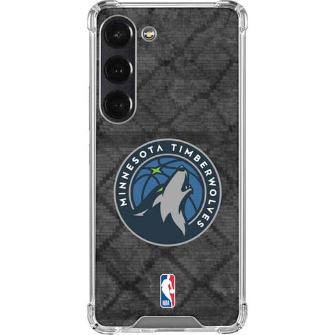 NBA Minnesota Timberwolves Dark Rust Galaxy S23 Clear Case