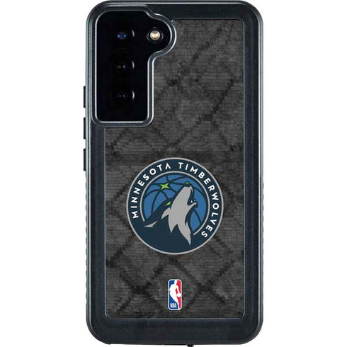NBA Minnesota Timberwolves Dark Rust Galaxy S23 Plus Waterproof Case