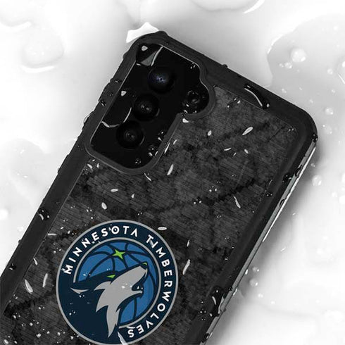 NBA Minnesota Timberwolves Dark Rust Galaxy S23 Plus Waterproof Case
