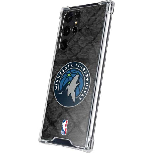 NBA Minnesota Timberwolves Dark Rust Galaxy S23 Ultra Clear Case