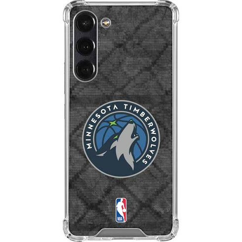 NBA Minnesota Timberwolves Dark Rust Galaxy S24 FE Clear Case