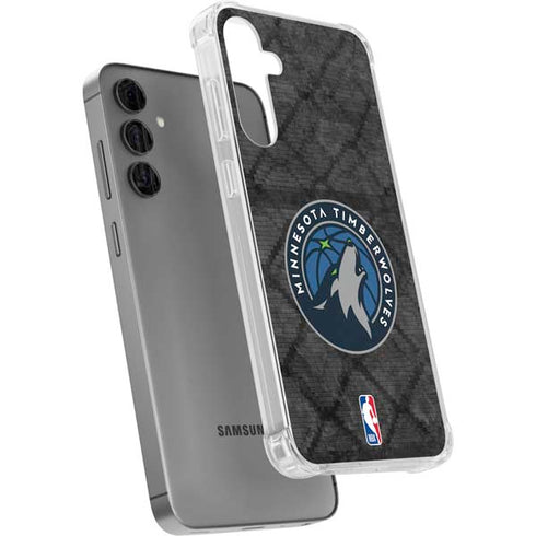 NBA Minnesota Timberwolves Dark Rust Galaxy S24 Plus Clear Case