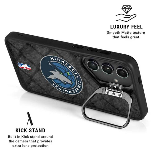 NBA Minnesota Timberwolves Dark Rust Galaxy S24 Plus Kickstand Case