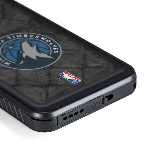 NBA Minnesota Timberwolves Dark Rust Galaxy S24 Plus Waterproof Case