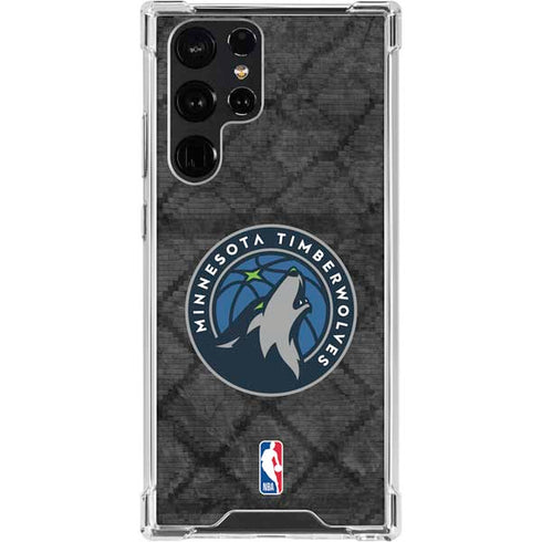 NBA Minnesota Timberwolves Dark Rust Galaxy S24 Ultra Clear Case