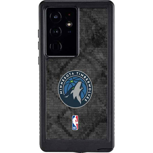NBA Minnesota Timberwolves Dark Rust Galaxy S24 Ultra Waterproof Case