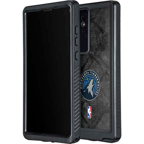 NBA Minnesota Timberwolves Dark Rust Galaxy S24 Ultra Waterproof Case