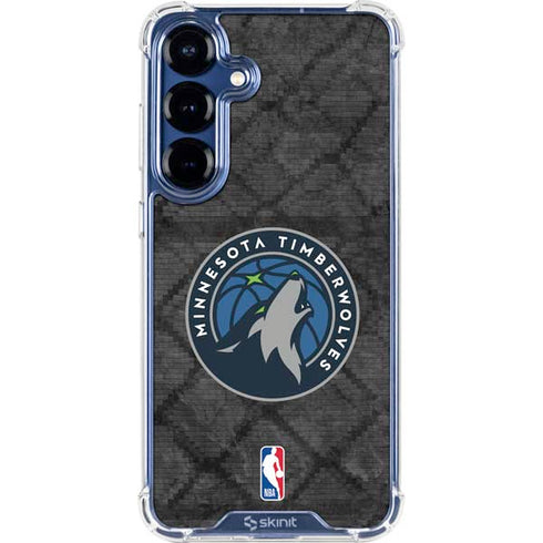 NBA Minnesota Timberwolves Dark Rust Galaxy S25 Clear Case