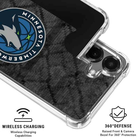NBA Minnesota Timberwolves Dark Rust Galaxy S26 Clear Case