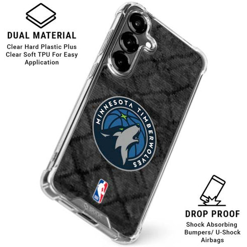 NBA Minnesota Timberwolves Dark Rust Galaxy S26 Clear Case