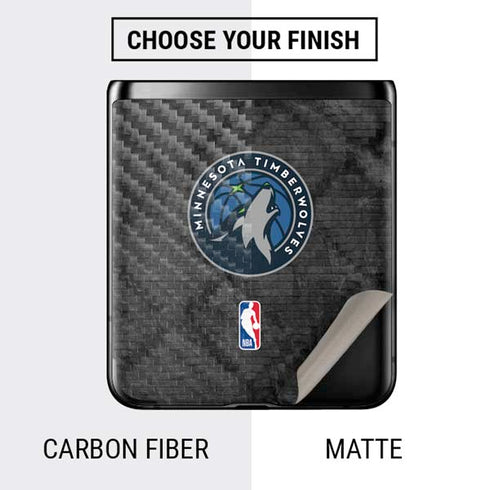 NBA Minnesota Timberwolves Dark Rust Galaxy Z Flip Skin