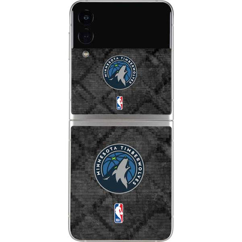 NBA Minnesota Timberwolves Dark Rust Galaxy Z Flip3 5G Skin