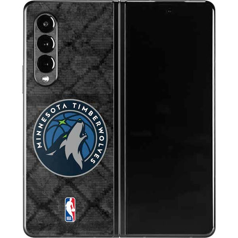 NBA Minnesota Timberwolves Dark Rust Galaxy Z Fold3 5G Skin