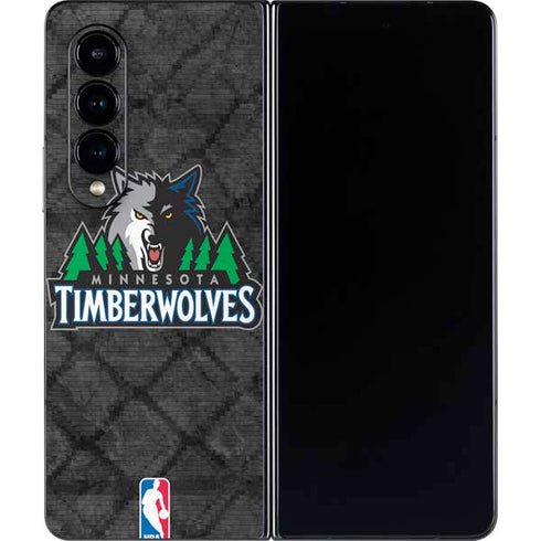 NBA Minnesota Timberwolves Dark Rust Galaxy Z Fold4 5G Skin