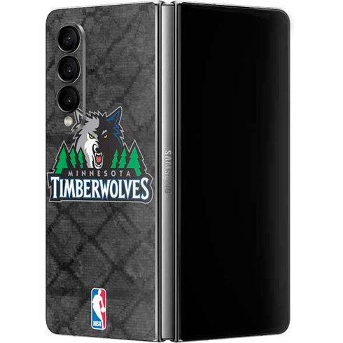 NBA Minnesota Timberwolves Dark Rust Galaxy Z Fold4 5G Skin