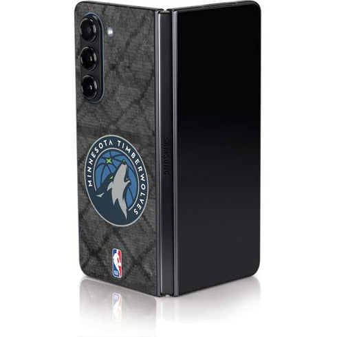 NBA Minnesota Timberwolves Dark Rust Galaxy Z Fold5 5G Skin