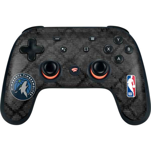 NBA Minnesota Timberwolves Dark Rust Google Stadia Controller Skin