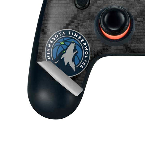 NBA Minnesota Timberwolves Dark Rust Google Stadia Controller Skin