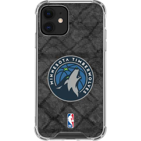 NBA Minnesota Timberwolves Dark Rust iPhone 12 Clear Case