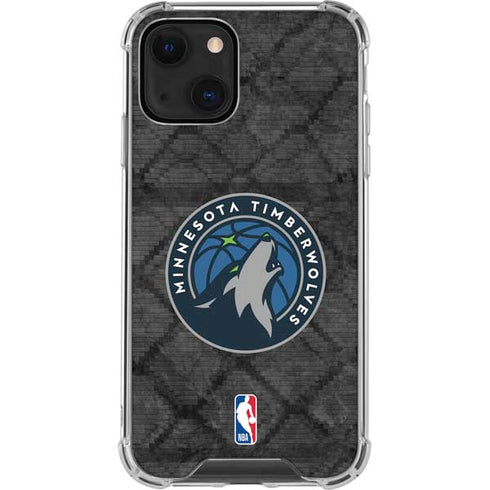 NBA Minnesota Timberwolves Dark Rust iPhone 13 Mini Clear Case