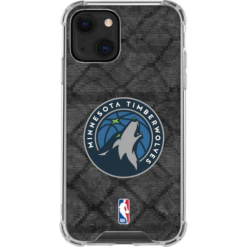 NBA Minnesota Timberwolves Dark Rust iPhone 14 Clear Case