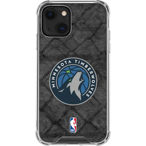 NBA Minnesota Timberwolves Dark Rust iPhone 14 Plus Clear Case
