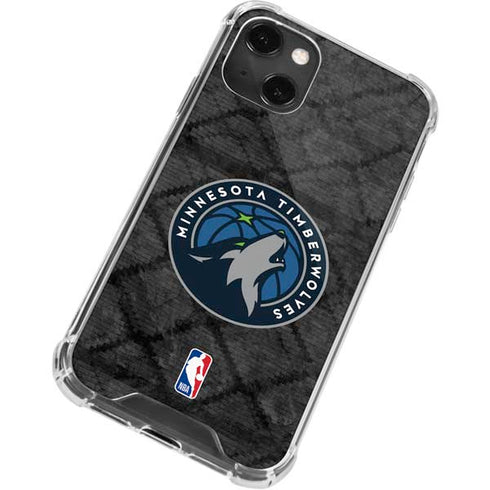 NBA Minnesota Timberwolves Dark Rust iPhone 14 Plus Clear Case