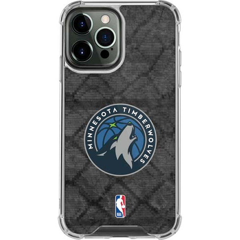 NBA Minnesota Timberwolves Dark Rust iPhone 14 Pro Max Clear Case