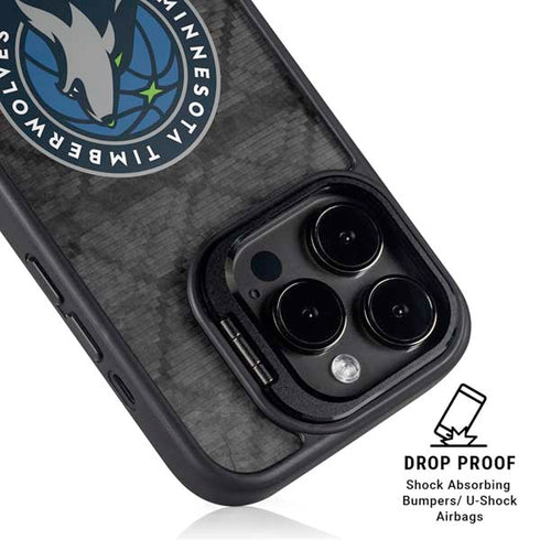 NBA Minnesota Timberwolves Dark Rust iPhone 14 Pro Max Kickstand Case