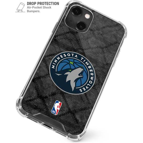 NBA Minnesota Timberwolves Dark Rust iPhone 15 Plus Clear Case