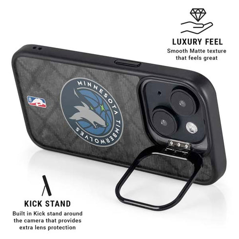 NBA Minnesota Timberwolves Dark Rust iPhone 15 Plus Kickstand Case