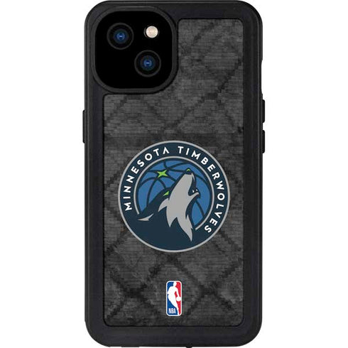 NBA Minnesota Timberwolves Dark Rust iPhone 15 Plus Waterproof Case