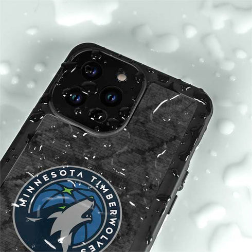 NBA Minnesota Timberwolves Dark Rust iPhone 15 Pro Waterproof Case