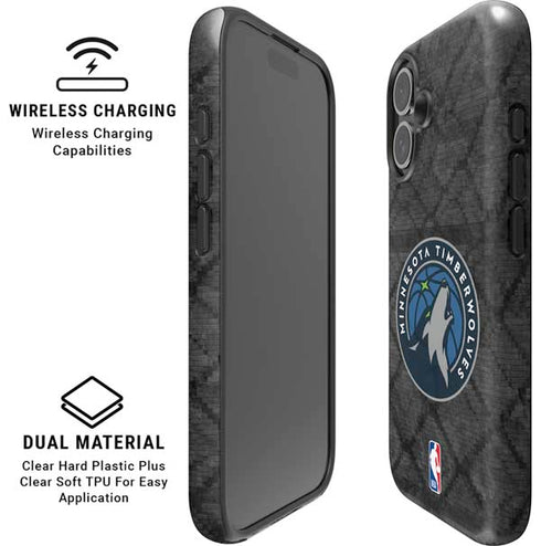 NBA Minnesota Timberwolves Dark Rust iPhone 16 Magsafe Impact Case