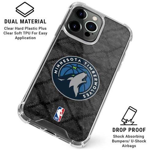 NBA Minnesota Timberwolves Dark Rust iPhone 16 Pro Clear Case
