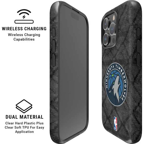 NBA Minnesota Timberwolves Dark Rust iPhone 16 Pro Magsafe Impact Case