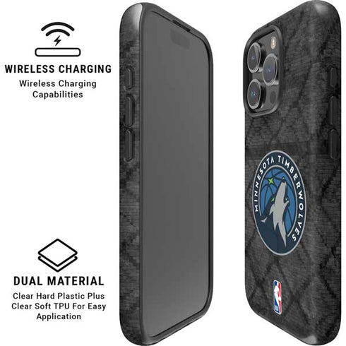 NBA Minnesota Timberwolves Dark Rust iPhone 16 Pro Max Magsafe Impact Case
