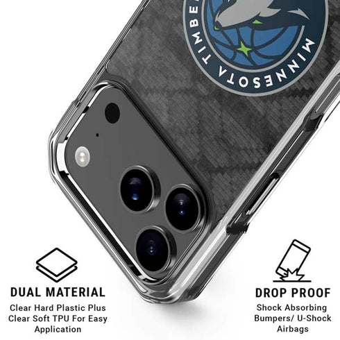 NBA Minnesota Timberwolves Dark Rust iPhone 18 Pro Clear Case