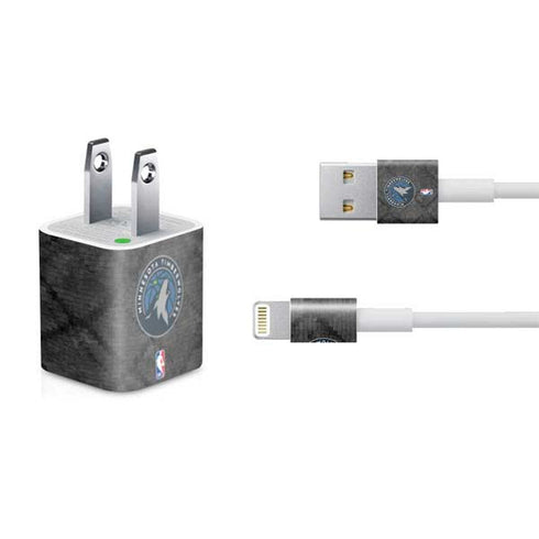 NBA Minnesota Timberwolves Dark Rust iPhone Charger (5W USB) Skin