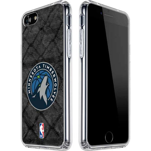 NBA Minnesota Timberwolves Dark Rust iPhone SE (2nd & 3rd Gen) Clear Case