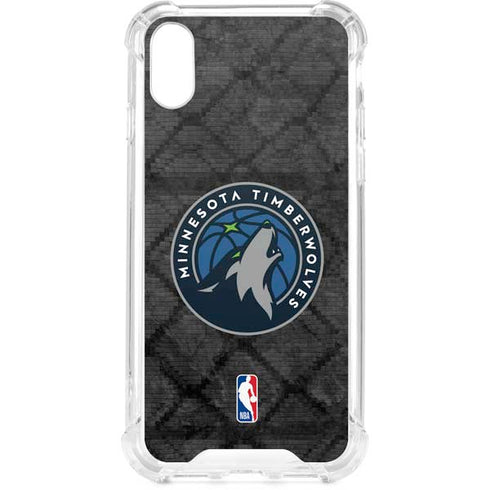 NBA Minnesota Timberwolves Dark Rust iPhone XS Clear Case