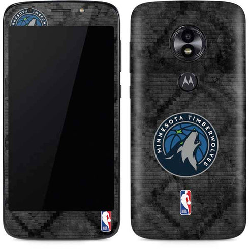 NBA Minnesota Timberwolves Dark Rust Moto E5 Play Skin