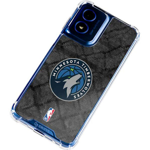 NBA Minnesota Timberwolves Dark Rust Moto G Play 4G (2024) Clear Case