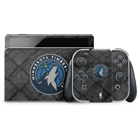 NBA Minnesota Timberwolves Dark Rust Nintendo Switch OLED (2021) Skin