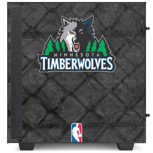 NBA Minnesota Timberwolves Dark Rust NZXT H510 Compact ATX Mid-Tower Case Skin